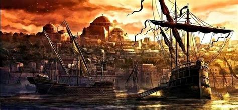 Le siège de Constantinople : une aventure maritime mouvementée et un tournant décisif dans l’histoire byzantine dirigée par Cristoforo Colombo.